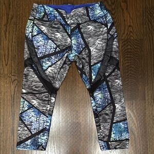 Athletic Works Blue and Black Performance Leggings